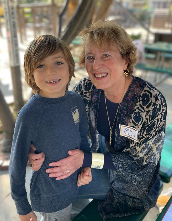 Cathy Grayson with grandson